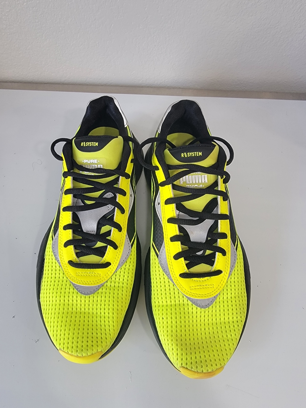PUMA RS System 373170-01 Yellow Black Gray Men's Low Top AthleticSneakers.Size 9